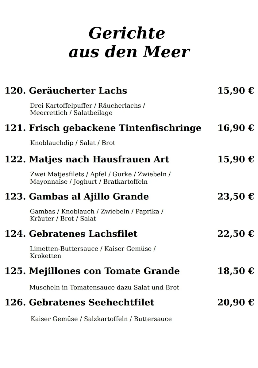 Speisekarte photo 5