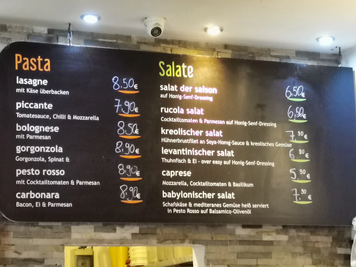 Speisekarte, Rollberge Pizzeria