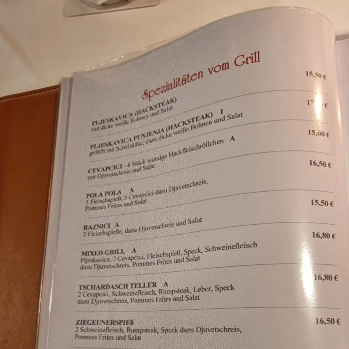 Speisekarte photo 1