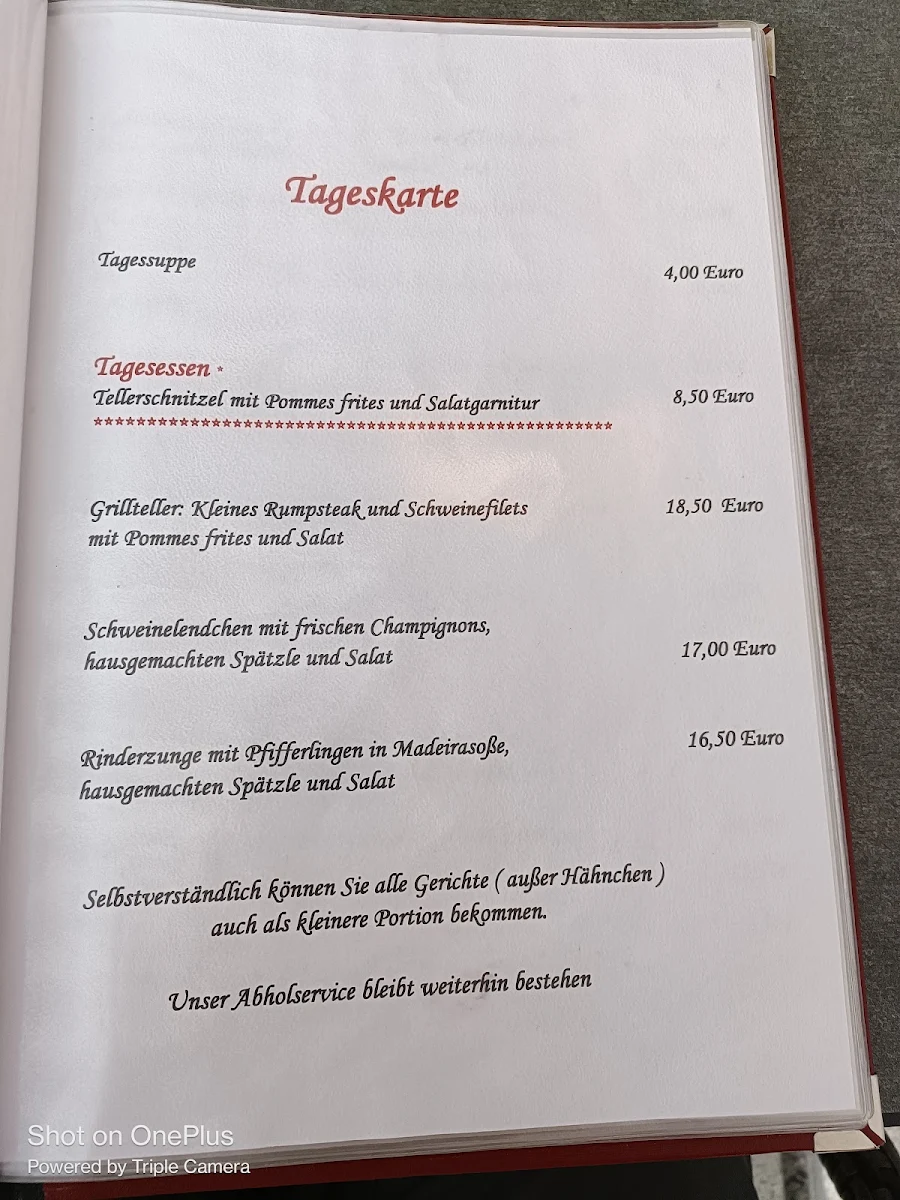 Speisekarte photo 2