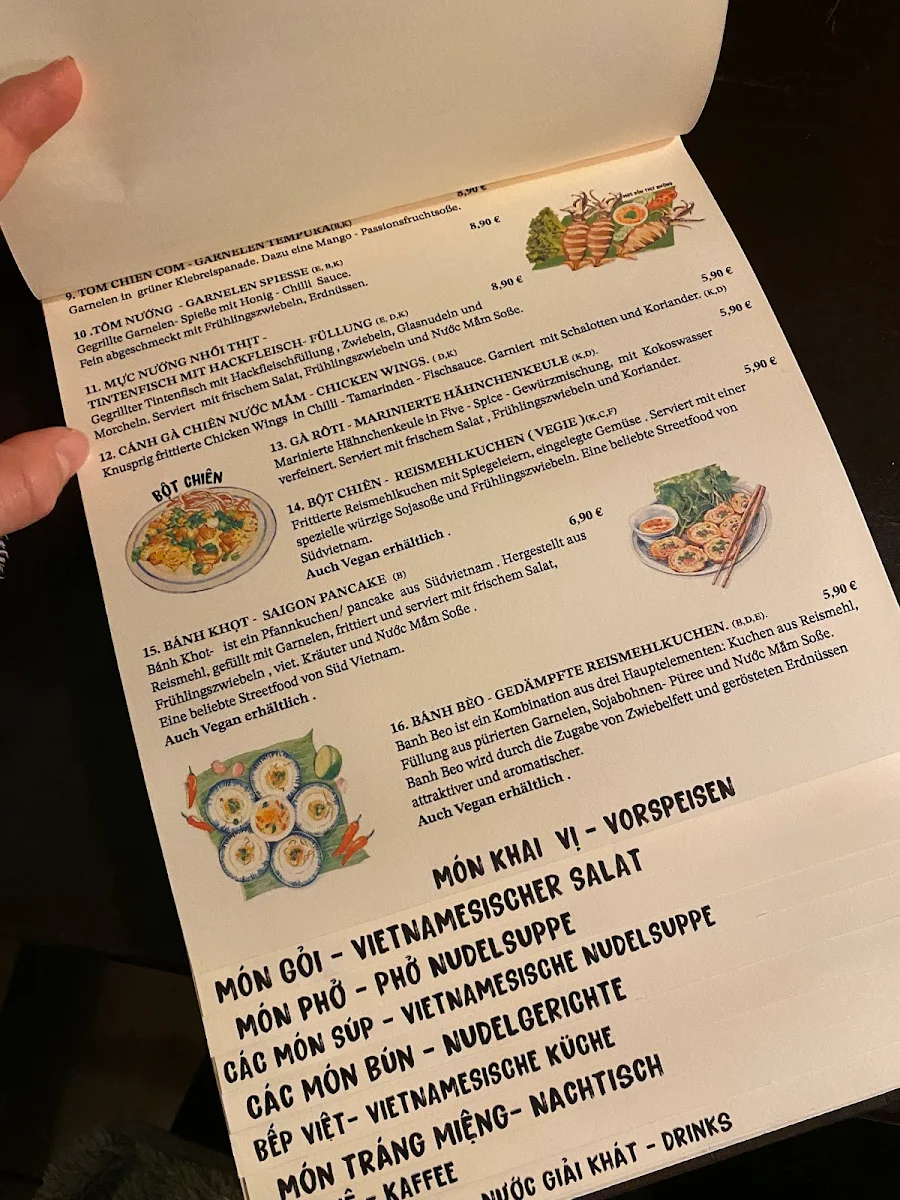 Speisekarte, Quan Ganh Restaurant