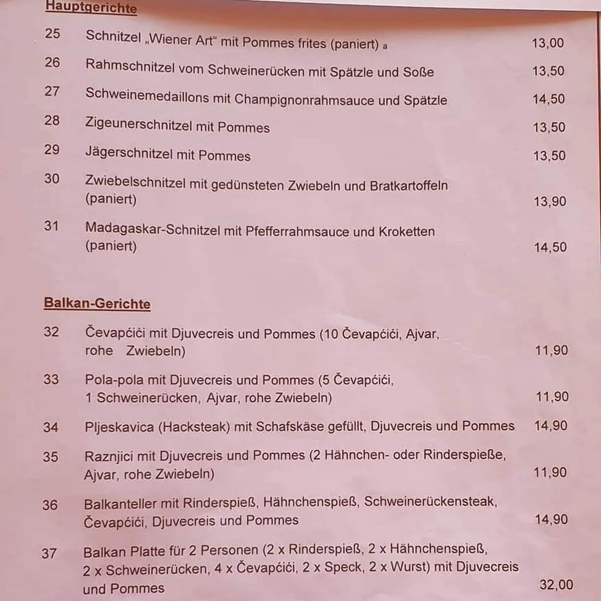Speisekarte photo 4