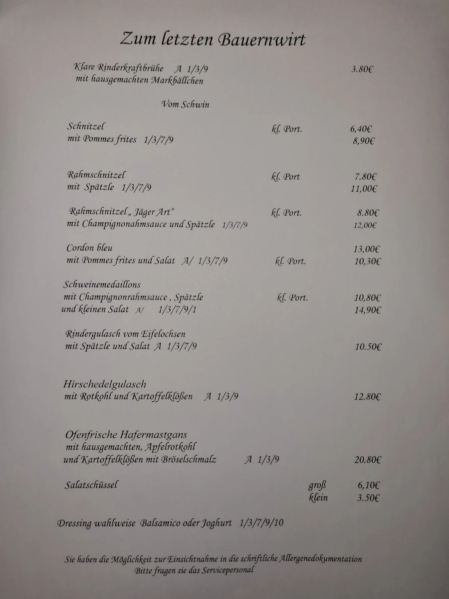 Speisekarte photo 2