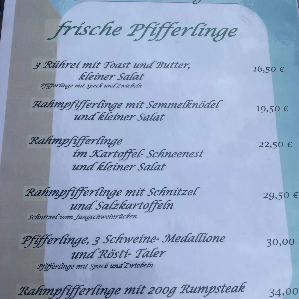 Speisekarte photo 2