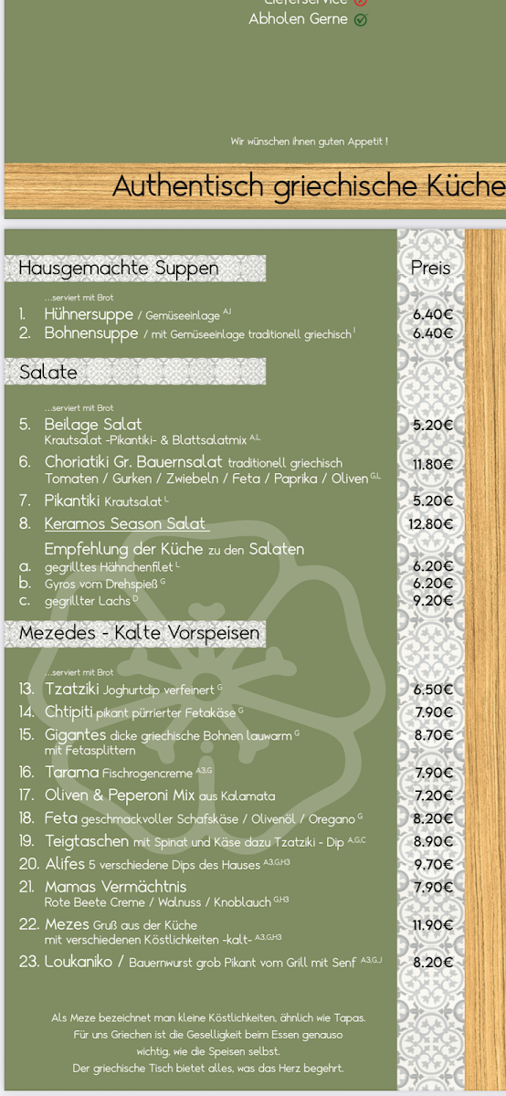 Speisekarte photo 2