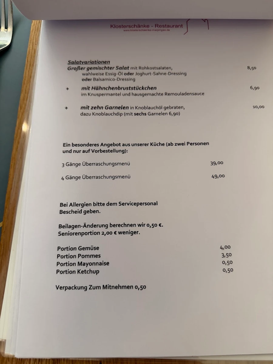 Speisekarte photo 3
