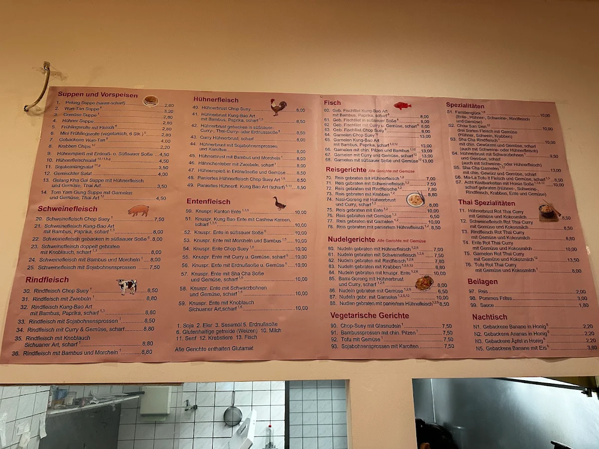 Speisekarte, Shanghai Wok