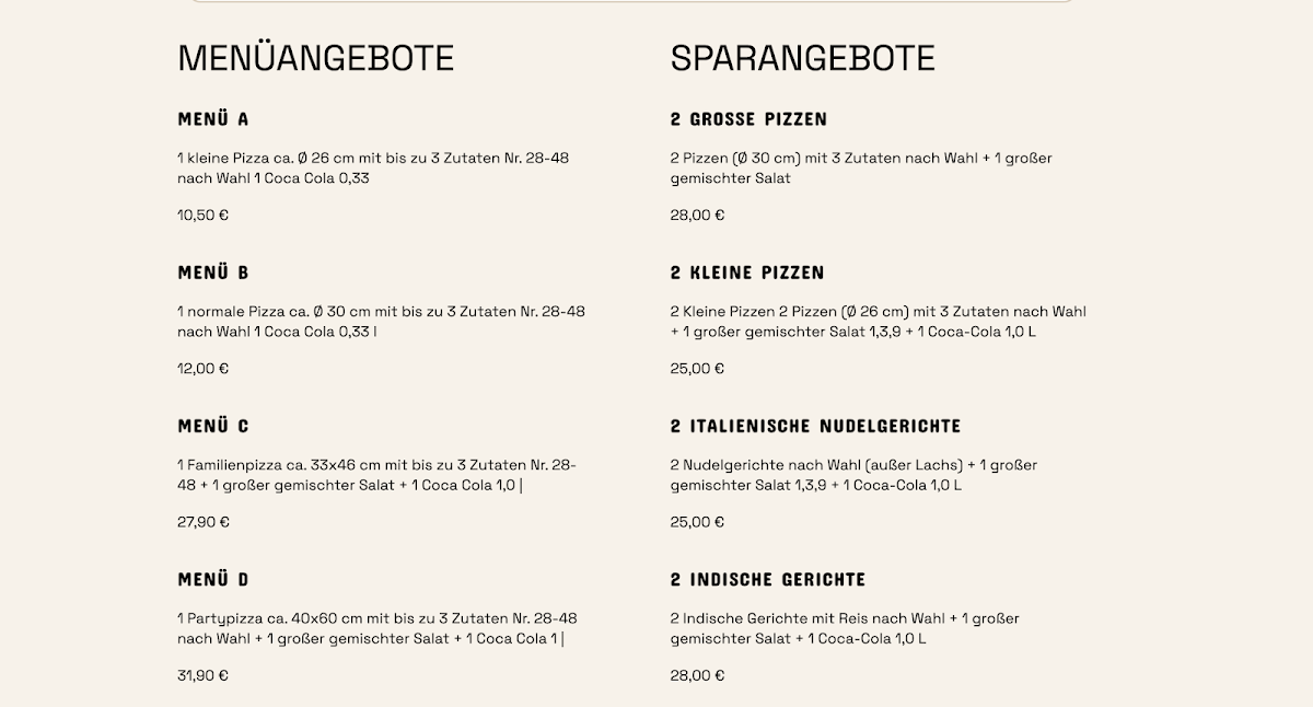 Speisekarte photo 1