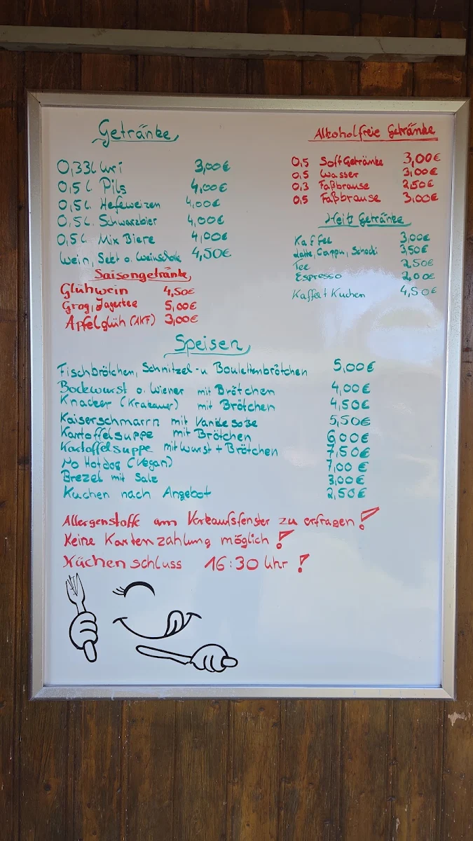 Speisekarte, Gasthaus „Zum Flotten Radler“
