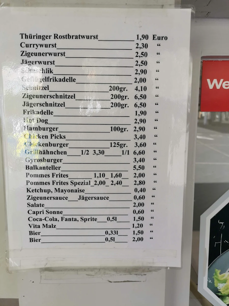Speisekarte, Wurst Wagner