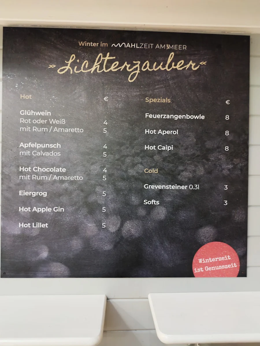 Speisekarte, Mahlzeit Am Meer