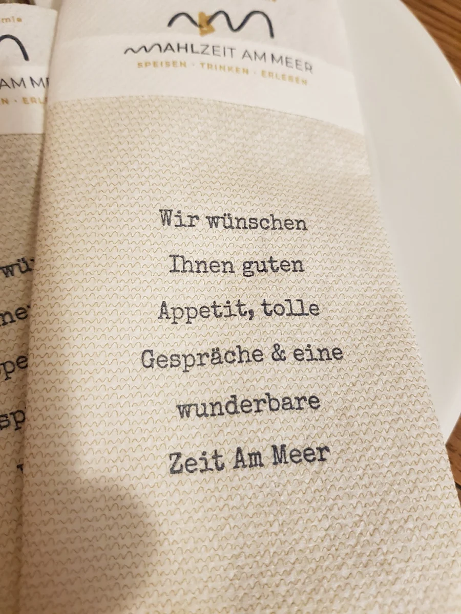 Speisekarte, Mahlzeit Am Meer