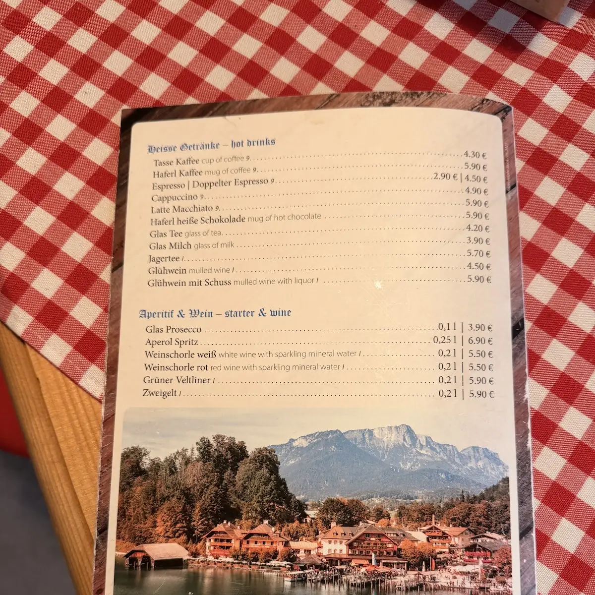 Speisekarte, Brotzeitstüberl