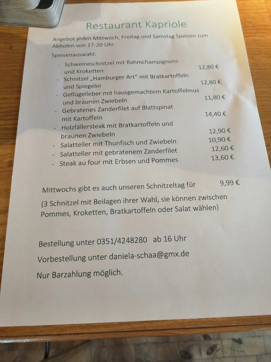Speisekarte photo 1