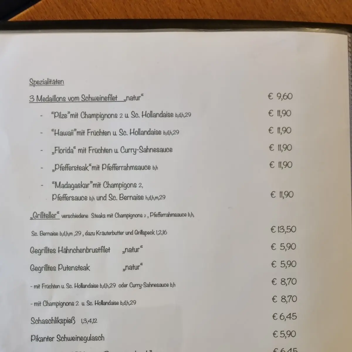 Speisekarte photo 1