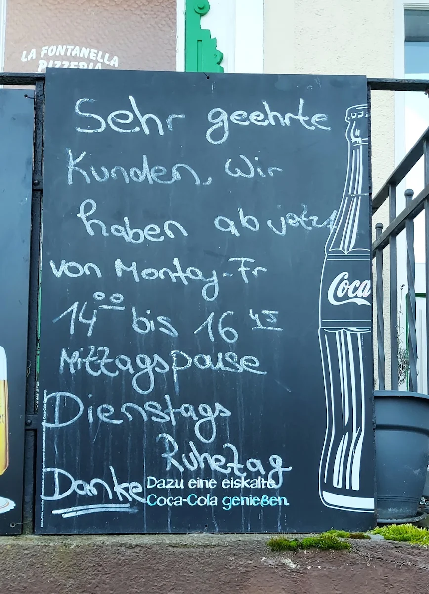 Speisekarte, La Fontanella