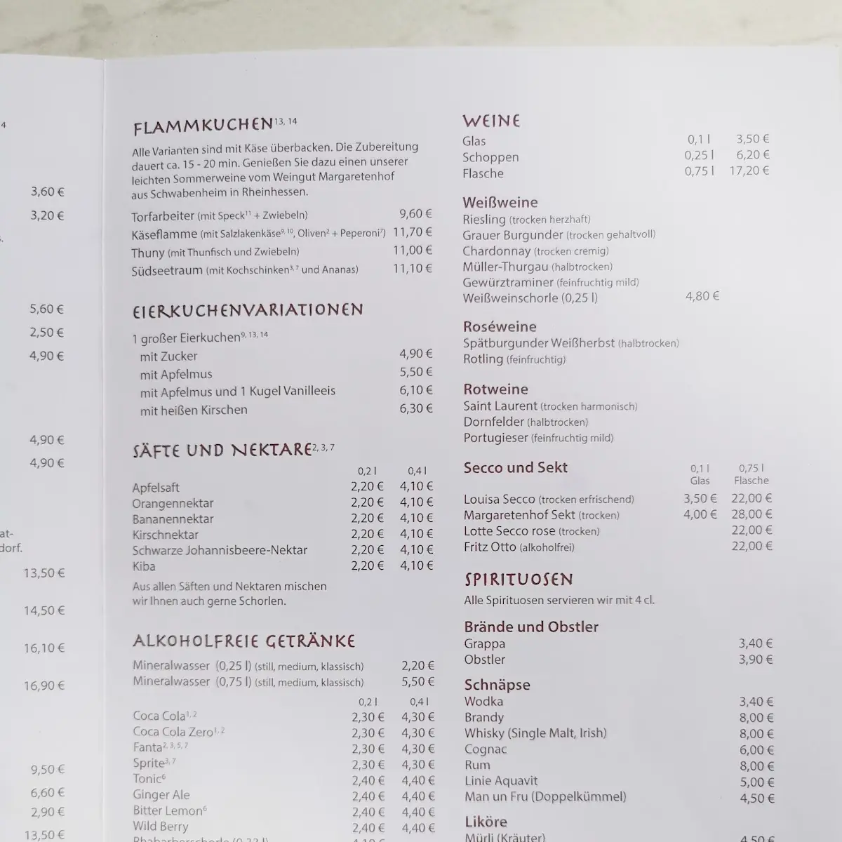 Speisekarte photo 3