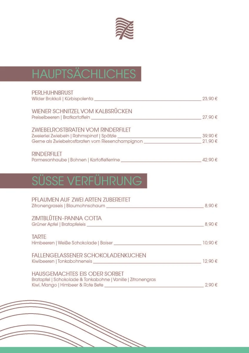 Speisekarte, SEVEN Restaurant & Rooftopbar