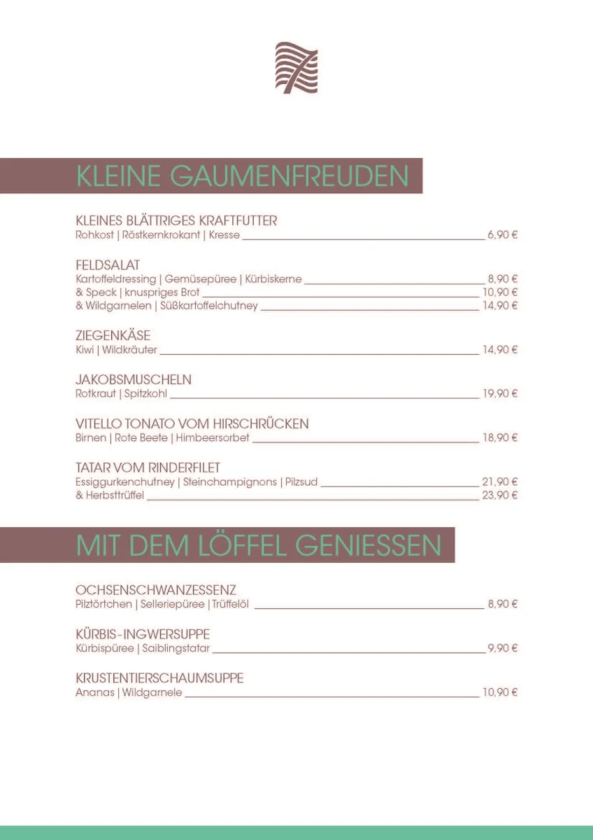 Speisekarte, SEVEN Restaurant & Rooftopbar
