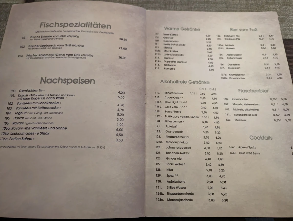 Speisekarte photo 2