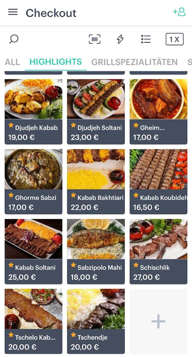 Speisekarte, Ara Restaurant