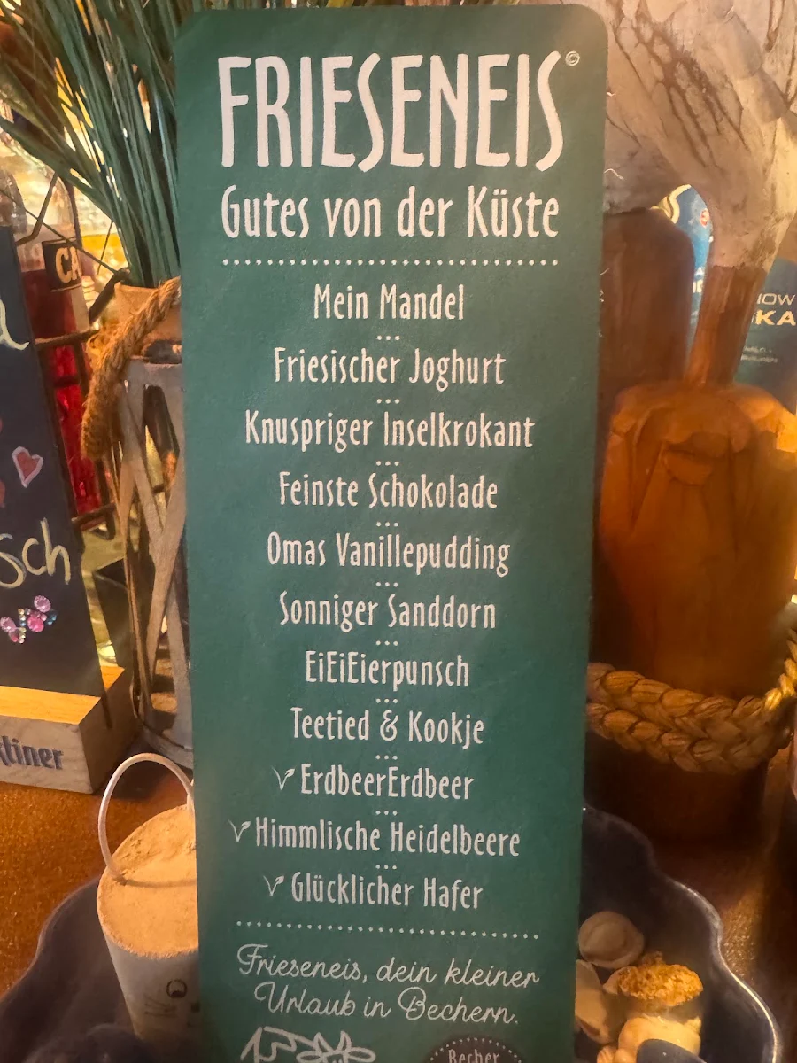 Speisekarte, Café & Bar Columbus Borkum
