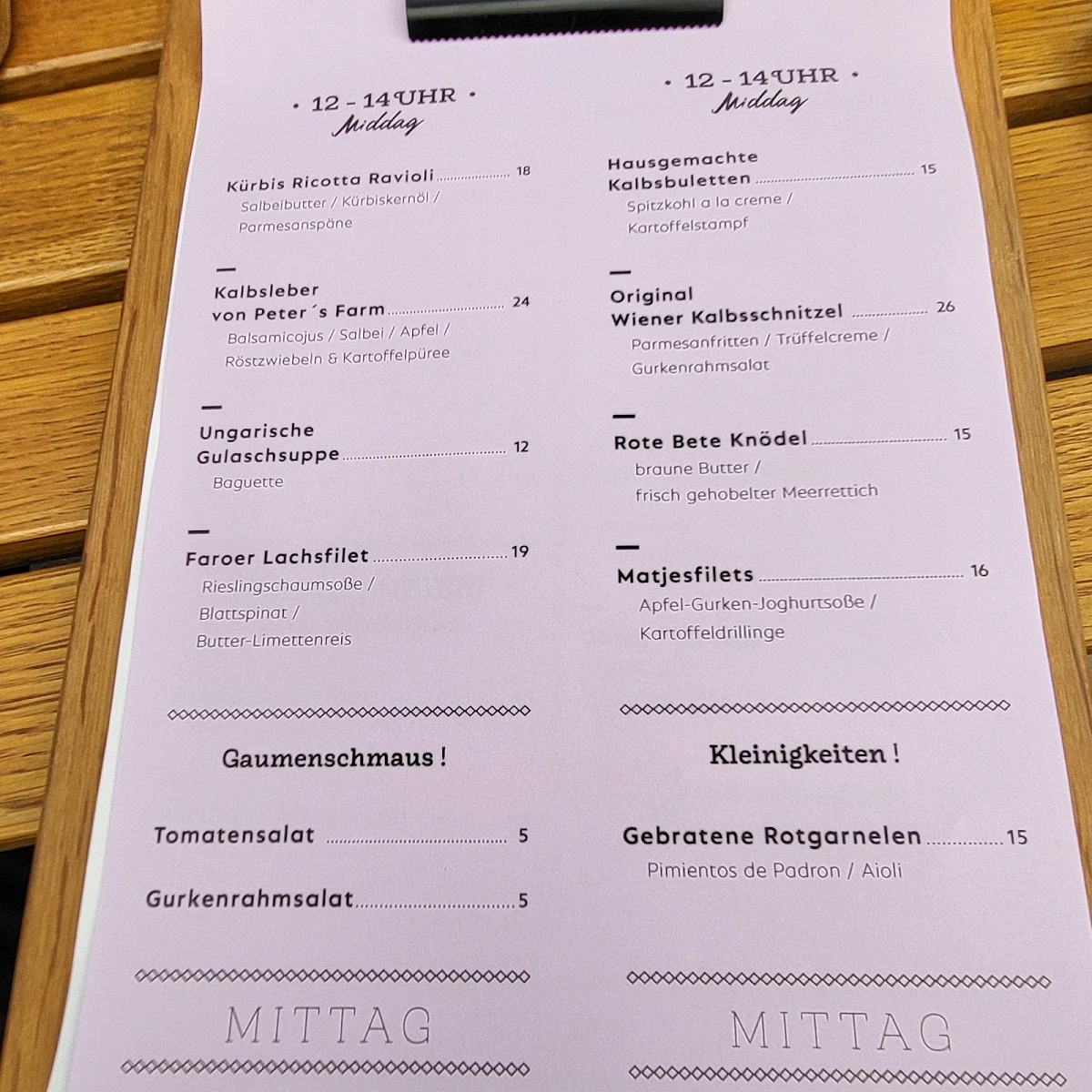 Speisekarte photo 4