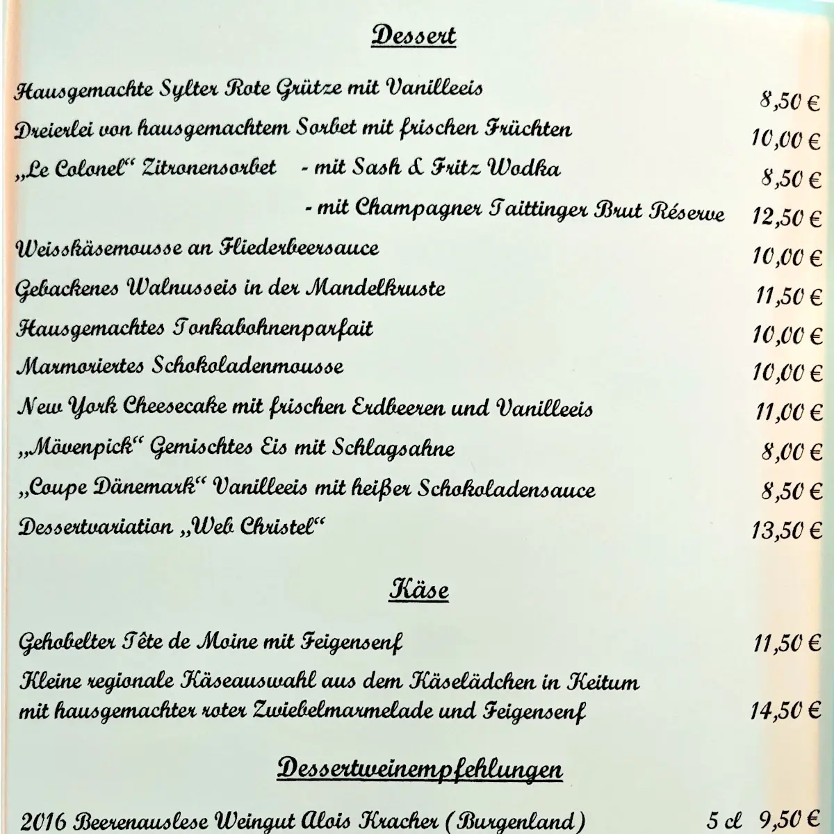Speisekarte photo 2