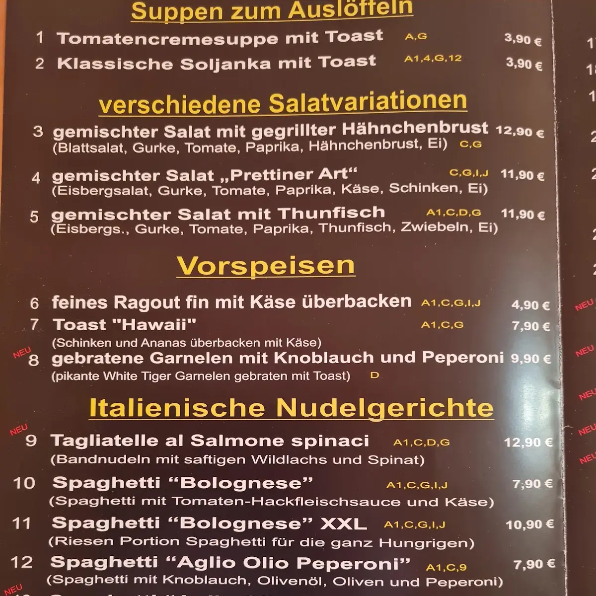 Speisekarte photo 2
