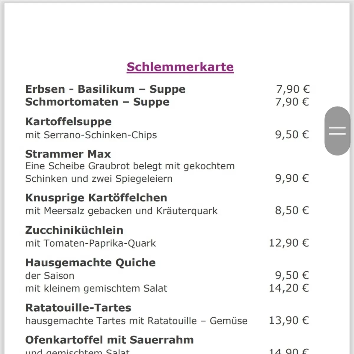 Speisekarte photo 4