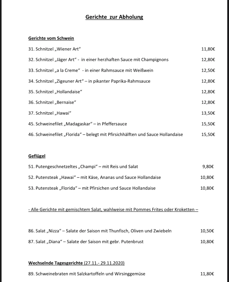 Speisekarte photo 1