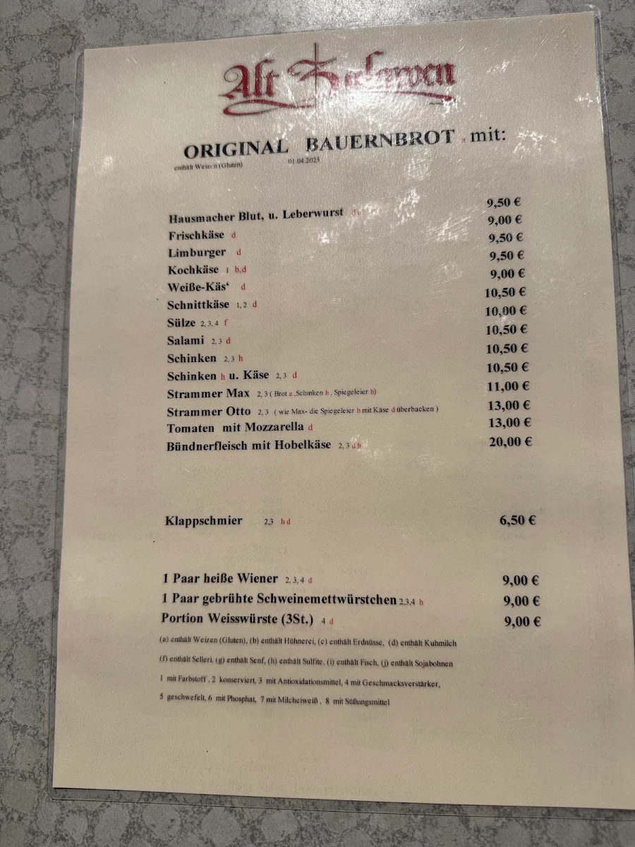 Speisekarte photo 2