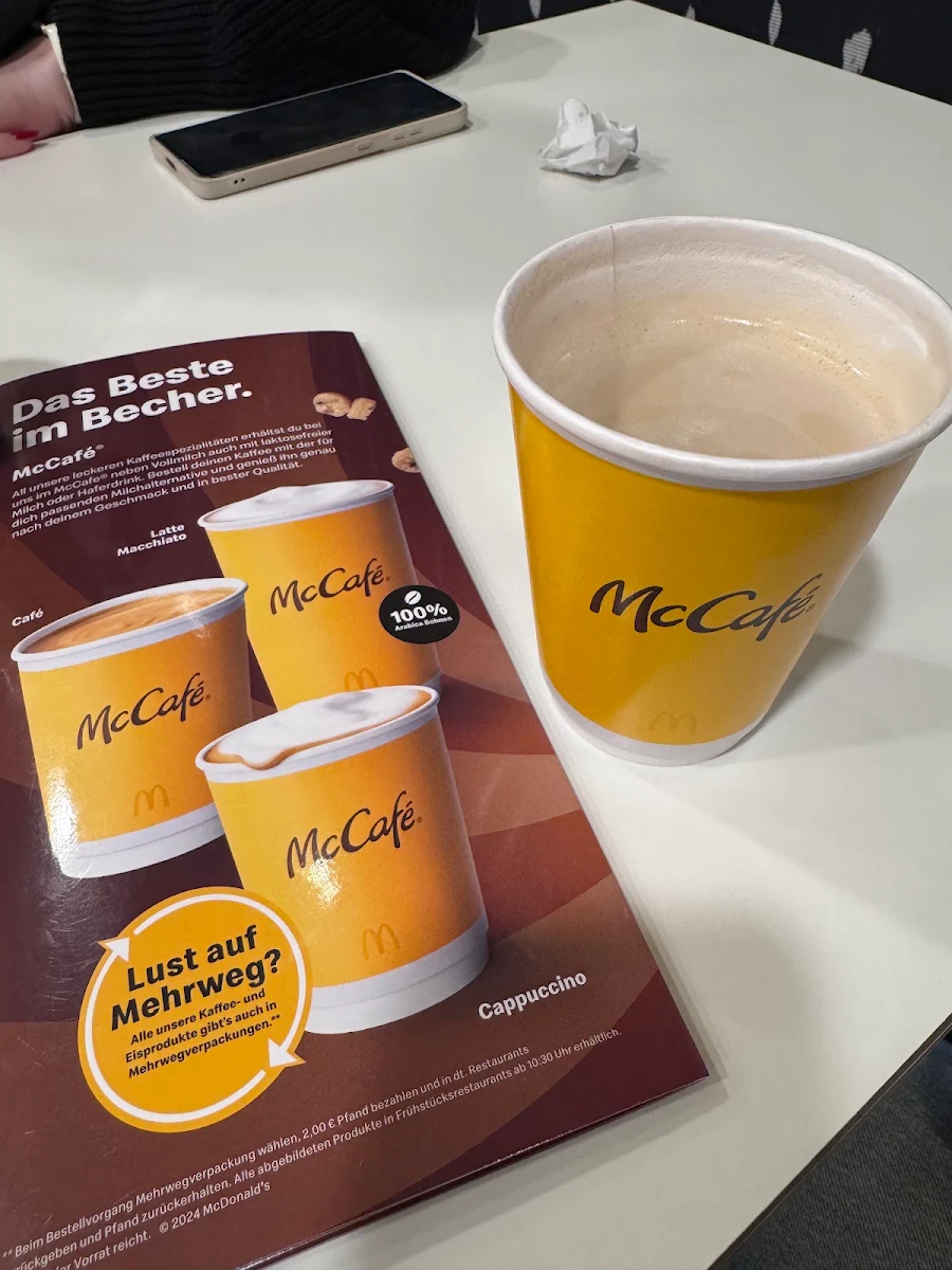 Speisekarte, McDonald's