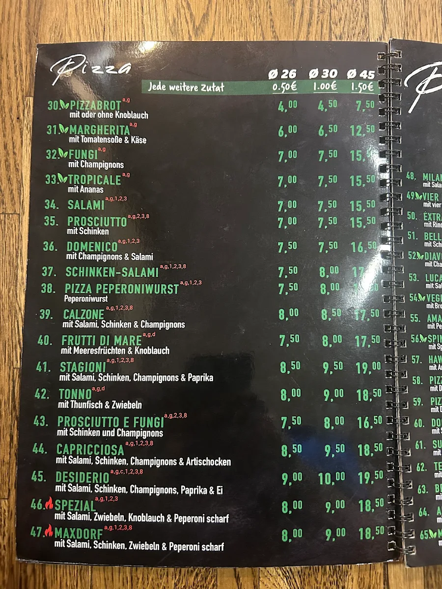 Speisekarte, Dogan Döner und Pizza