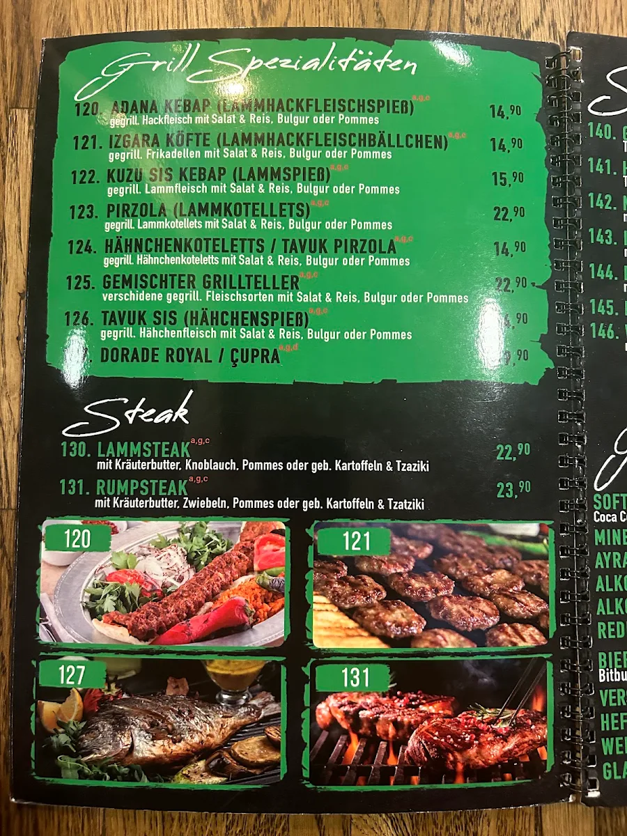 Speisekarte, Dogan Döner und Pizza