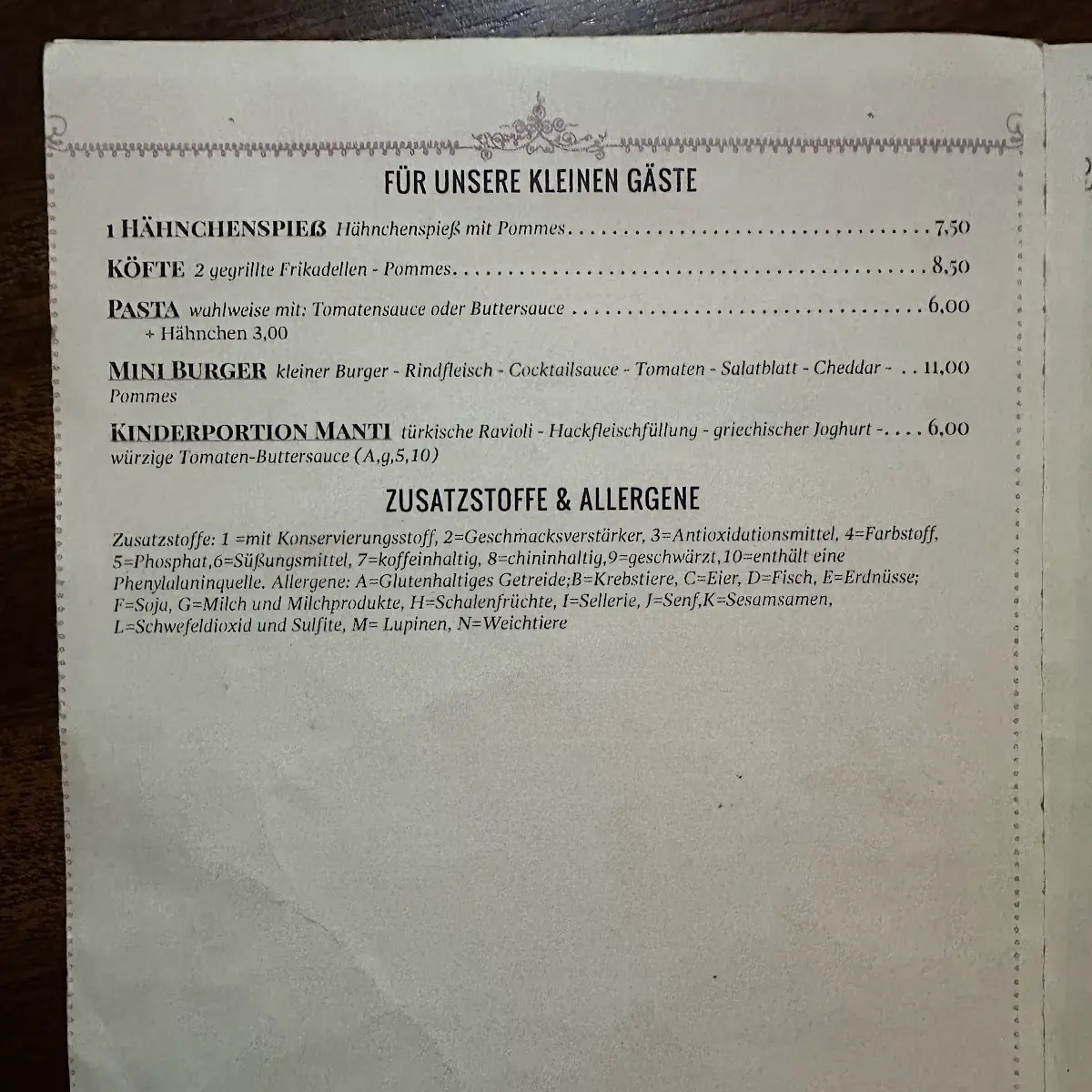 Speisekarte photo 3