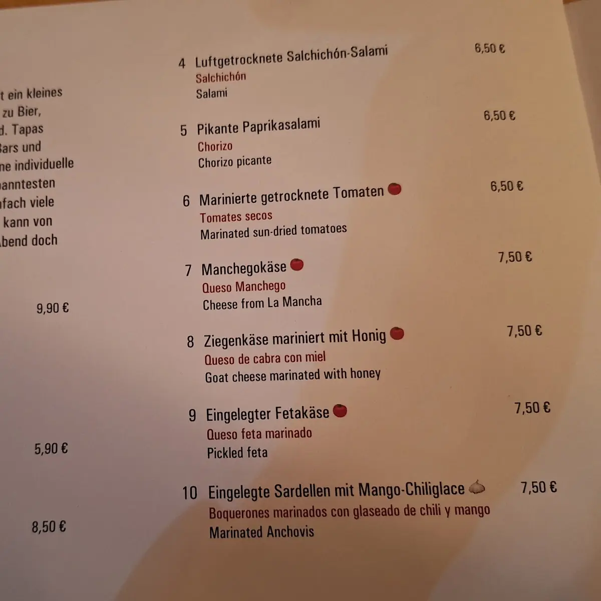 Speisekarte photo 3
