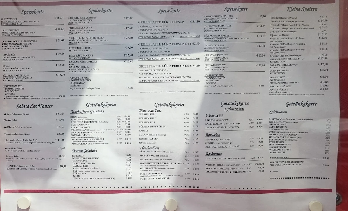 Speisekarte photo 1
