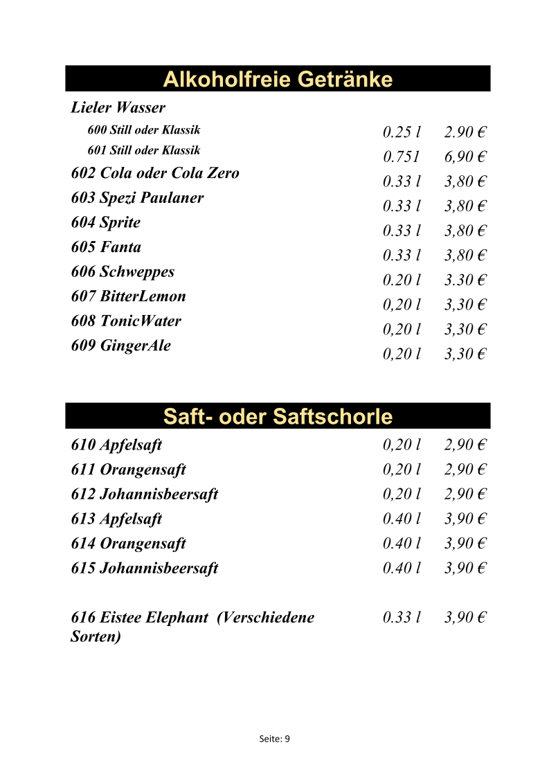 Speisekarte photo 5