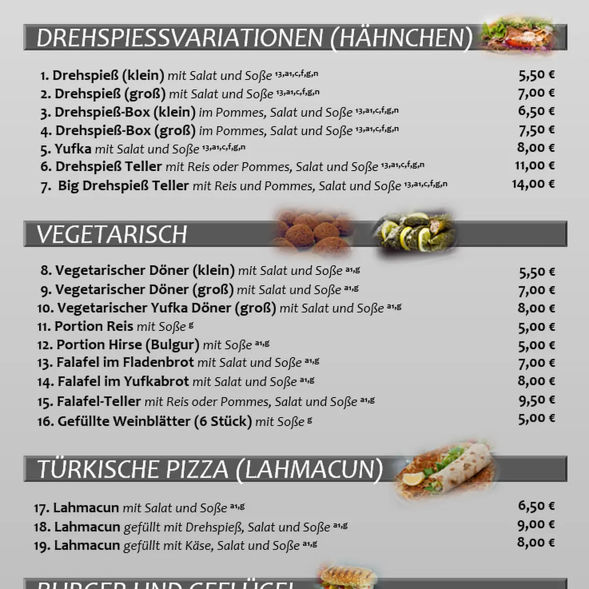 Speisekarte photo 1