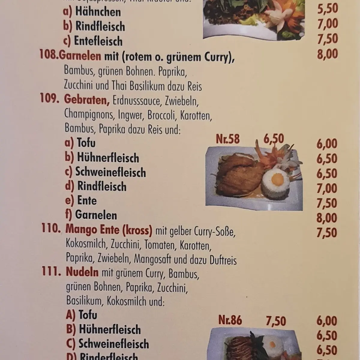 Speisekarte photo 2