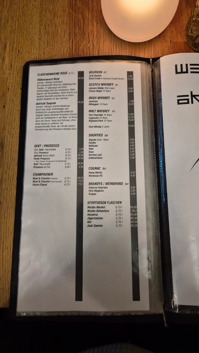 Speisekarte, Eichamt