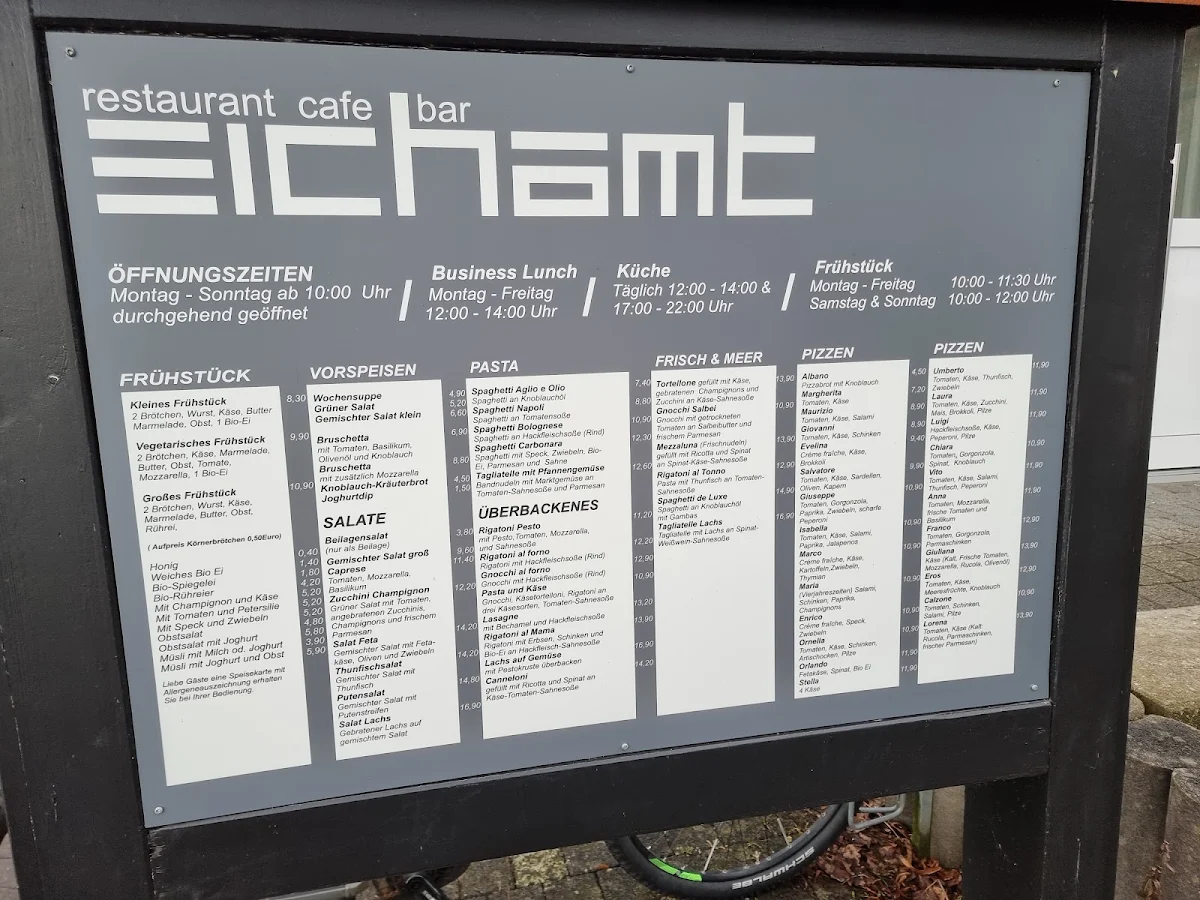 Speisekarte, Eichamt