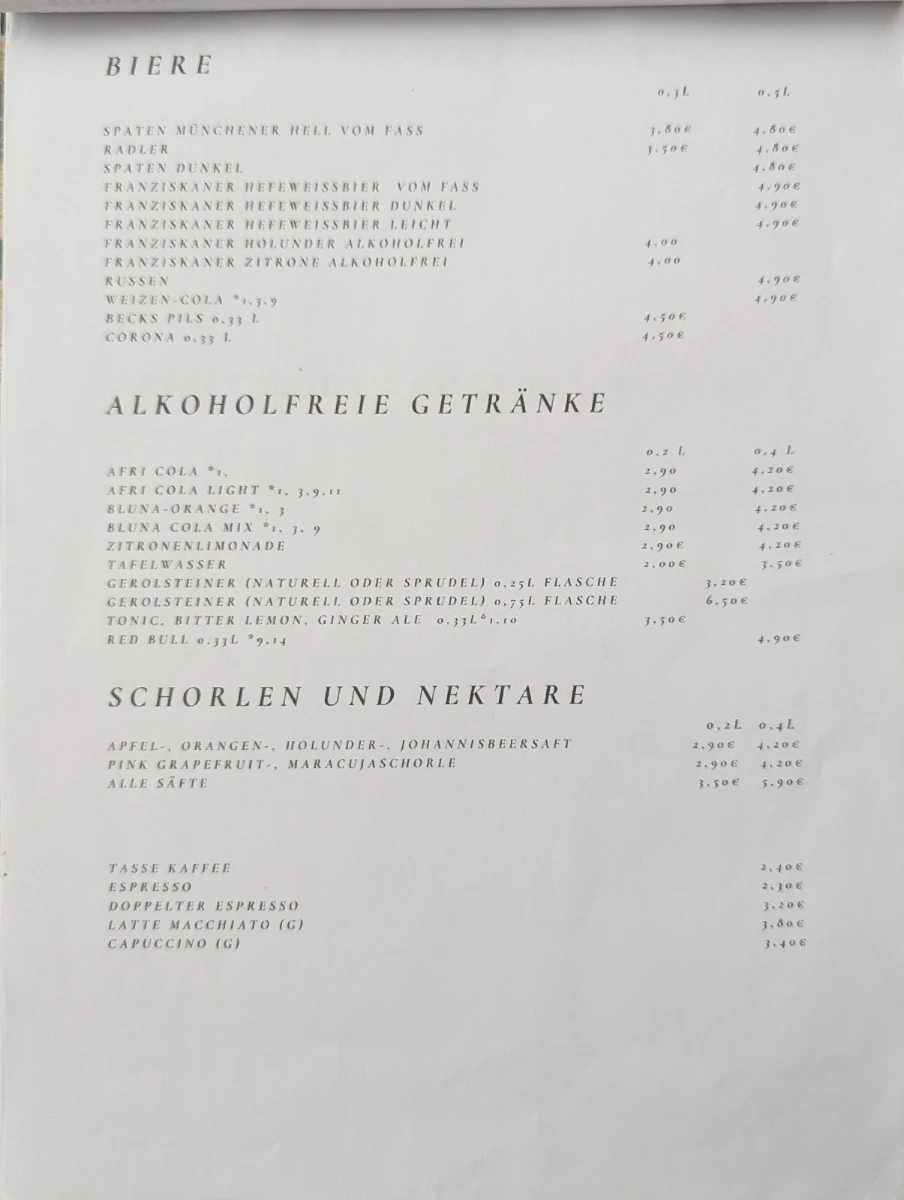 Speisekarte photo 1