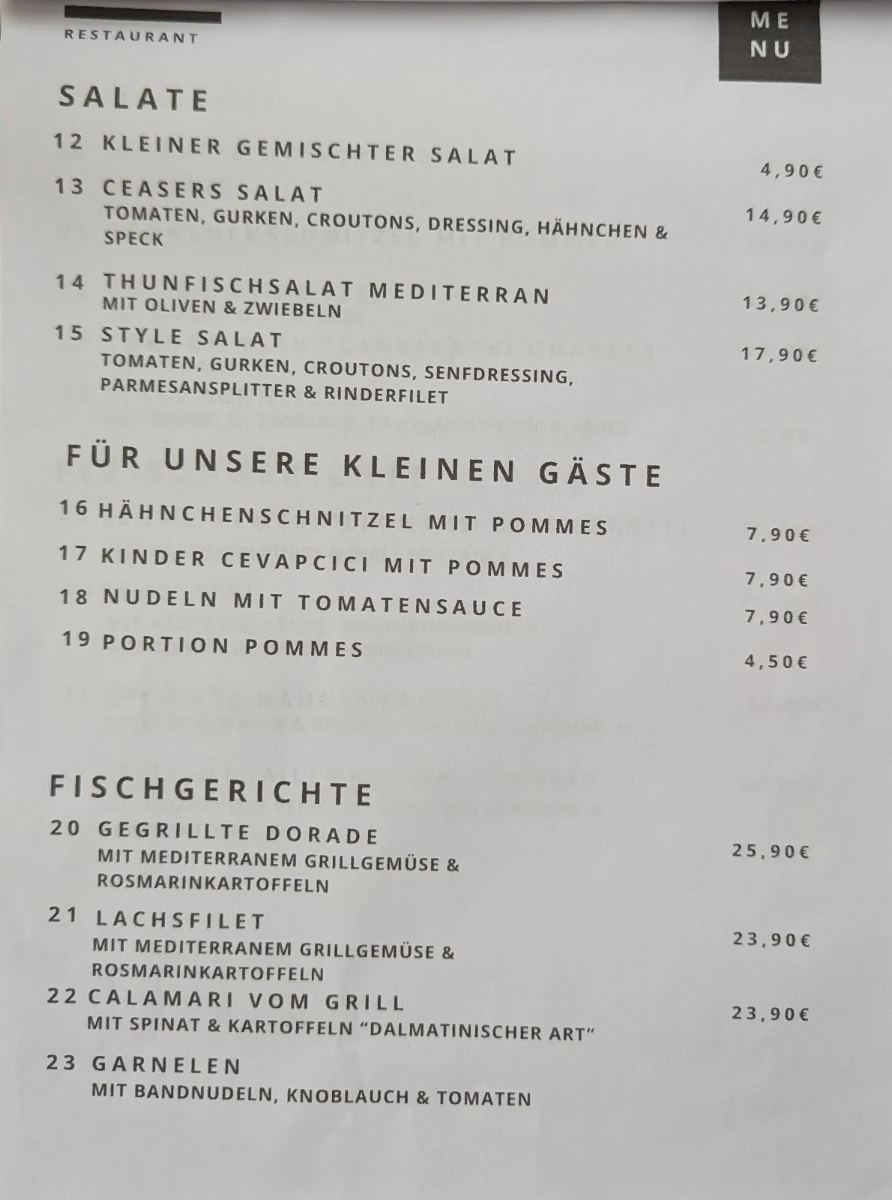 Speisekarte photo 3