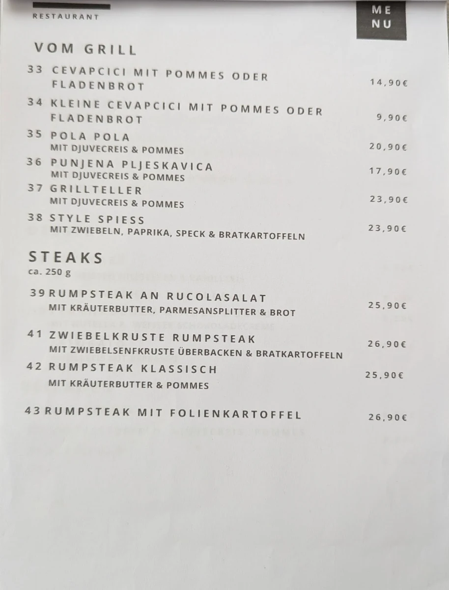 Speisekarte photo 4