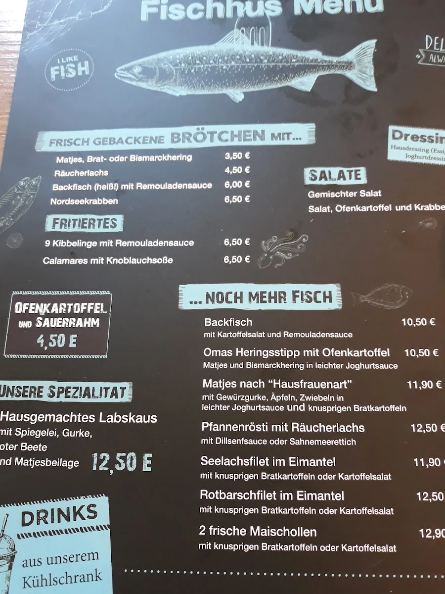 Speisekarte, Fischhus