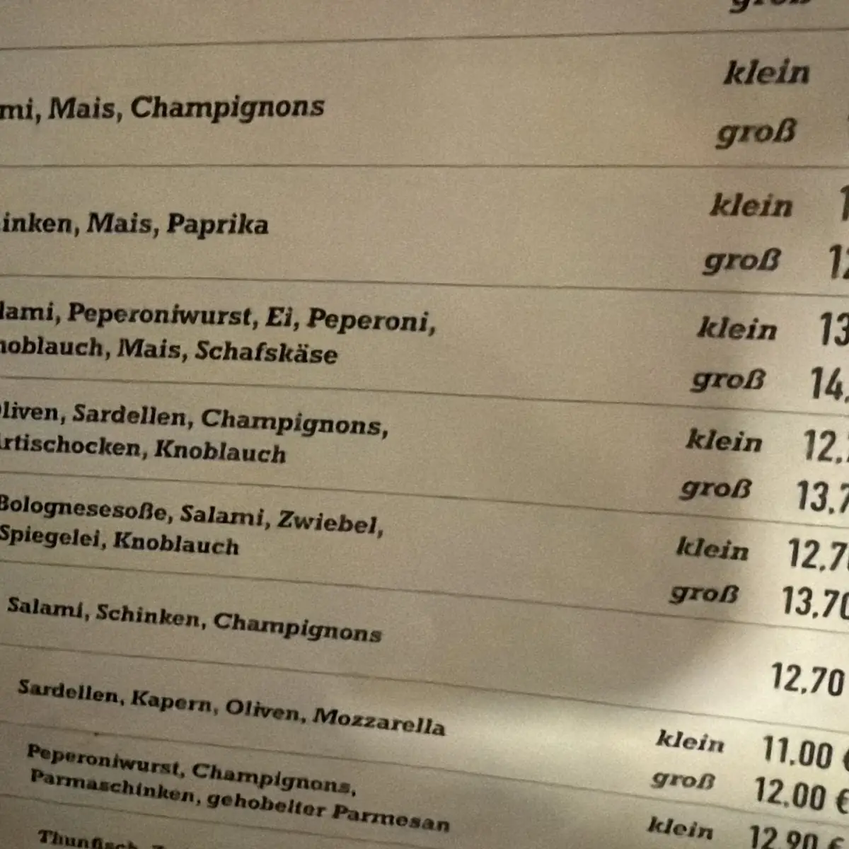 Speisekarte photo 3