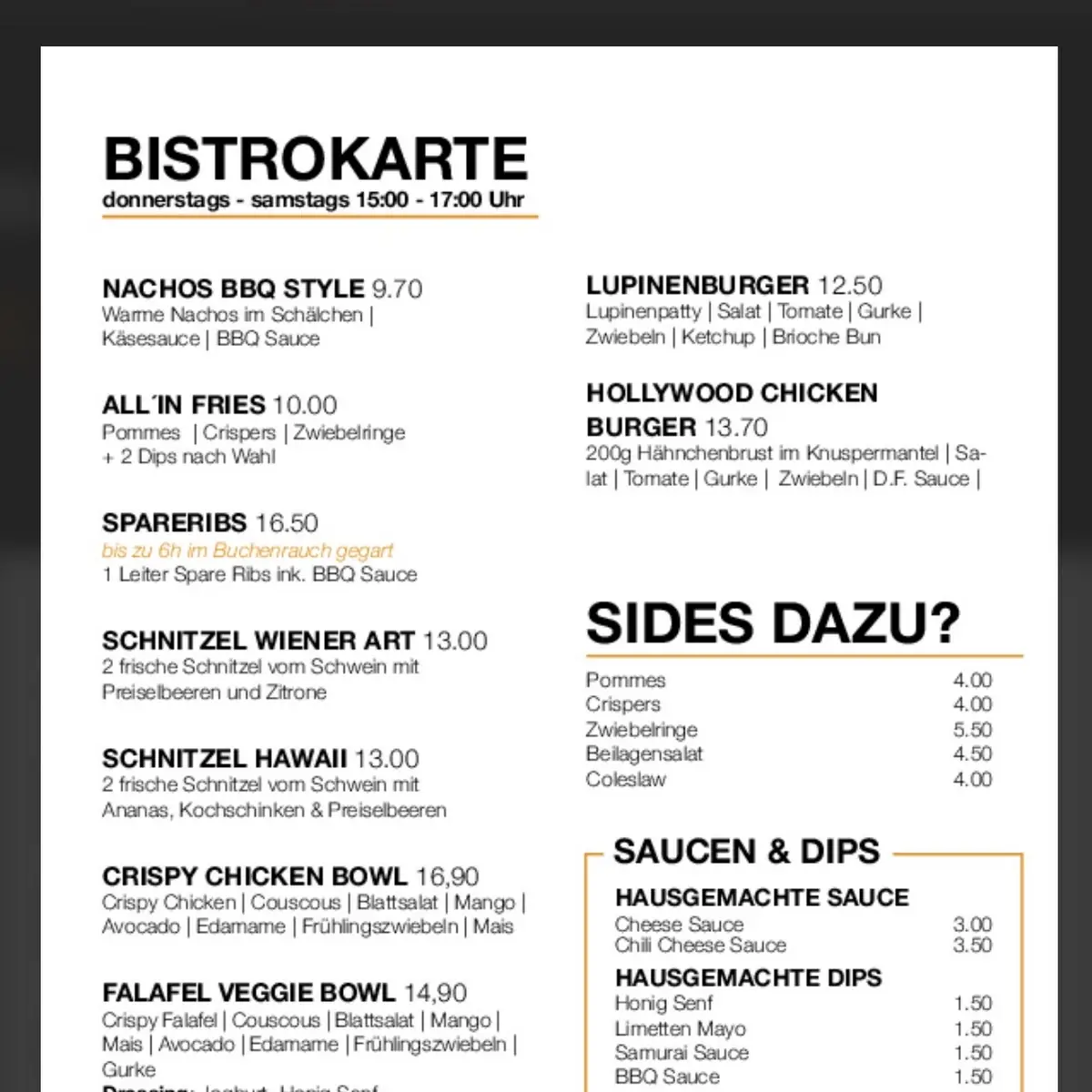 Speisekarte photo 1