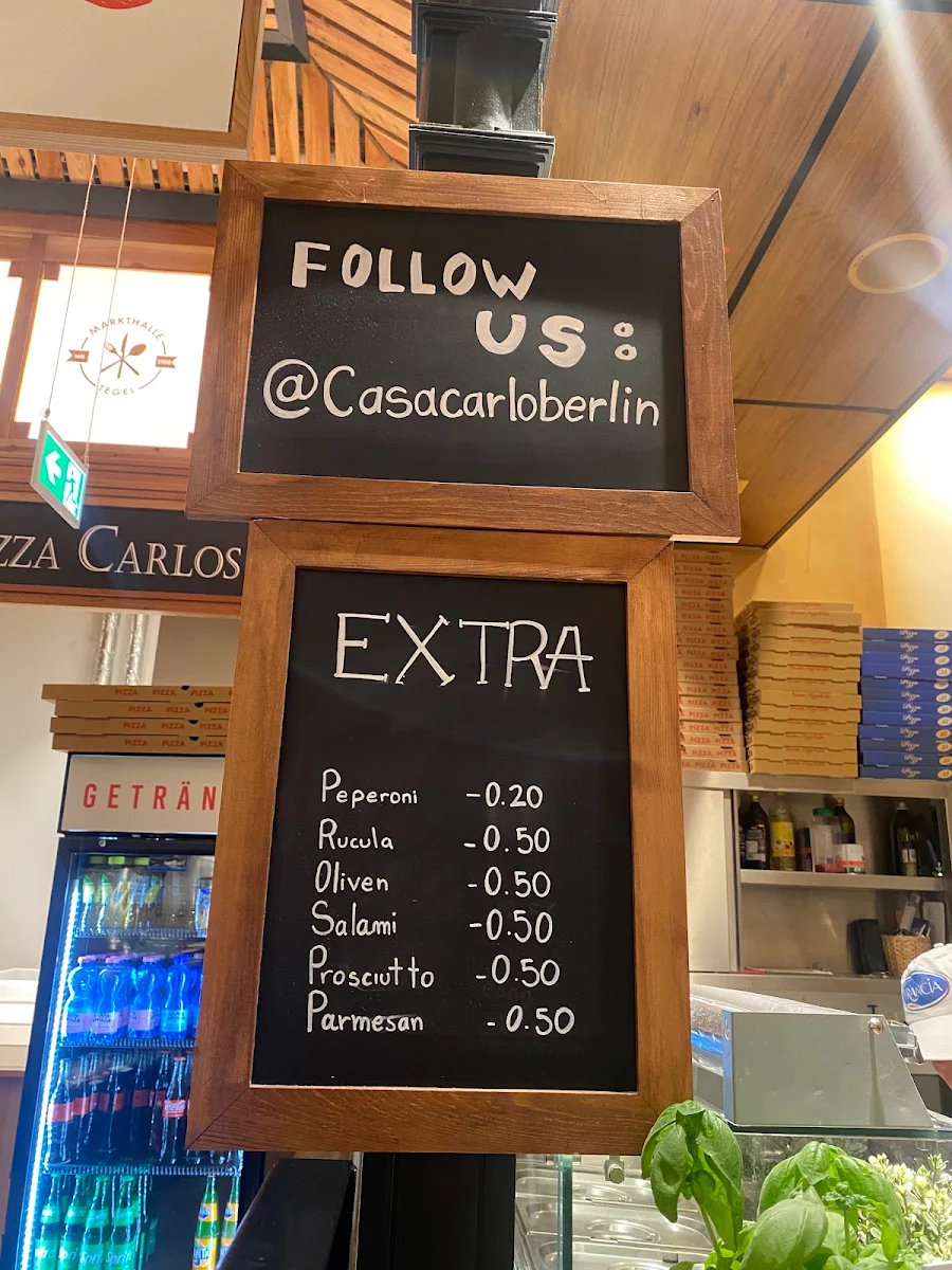 Speisekarte, Casa Carlo